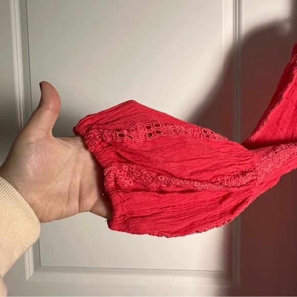 Free People (M) ‘Sweetest Dream’ Tunic Dress - Pink Embroidered Bohemian Top - Picture 5 of 8